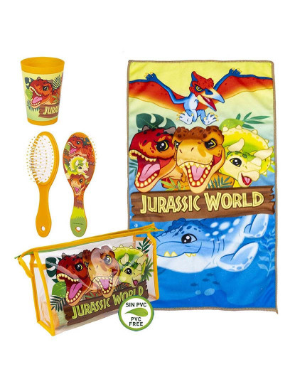 imagem de Conjunto de Higiene Infantil de Viagem Jurassic Park 4 Peças Laranja7