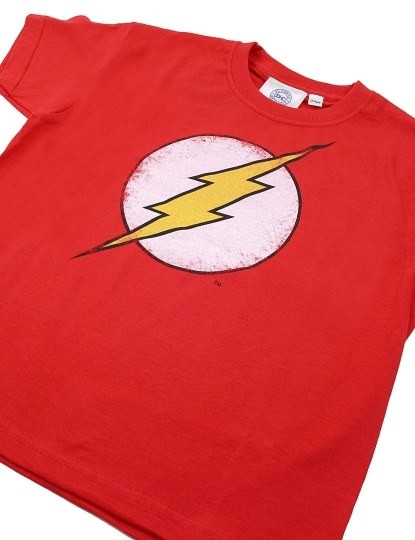 imagem de T-shirt Distressed Flash Logo Rapaz Vermelho2