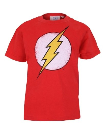 imagem de T-shirt Distressed Flash Logo Rapaz Vermelho1