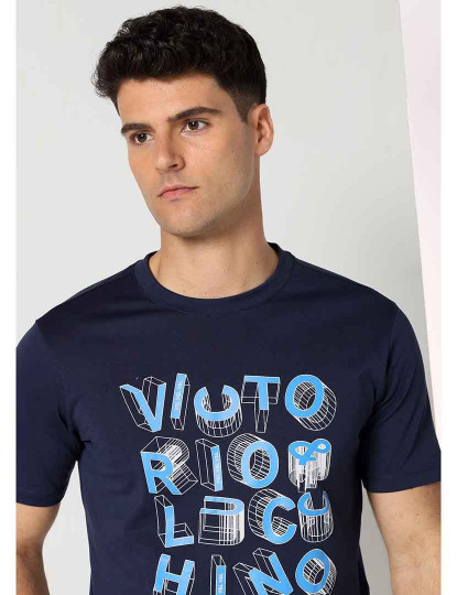 imagem de T-Shirt Homem Azul3