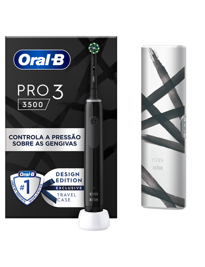imagem de Escova Dentes Elétrica Oral-B Pro 3 3500 Preta1
