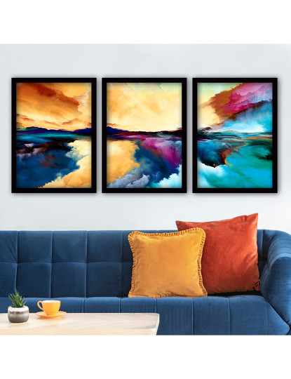 imagem de Conjunto 3 Quadros Colorful Landscape1