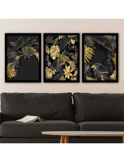 imagem de Conjunto 3 Quadros Palm Chic1