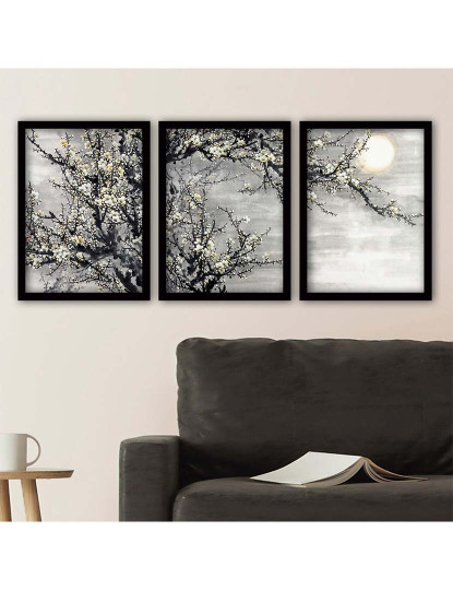 imagem de Conjunto 3 Quadros Branches Grey1