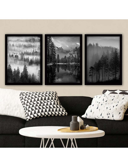 imagem de Conjunto 3 Quadros Florest Grey1