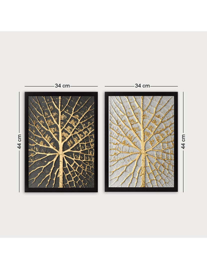 imagem de Conjunto 2 Quadros Trees Gold2