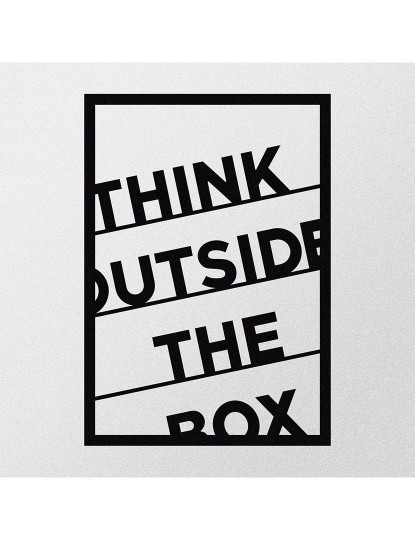 imagem de Decoração Parede Metal Think Outside The Box4