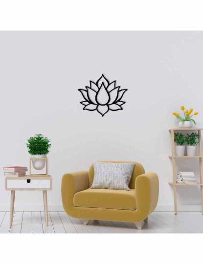 imagem de Decoração Parede Metal Lotus Black1