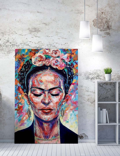 imagem de Tela Colorful Frida Kahlo1