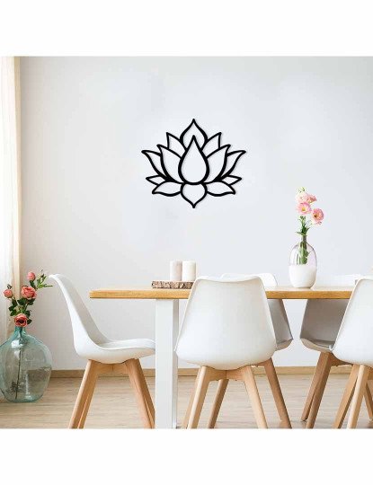 imagem de Decoração Parede Metal Lotus Black2