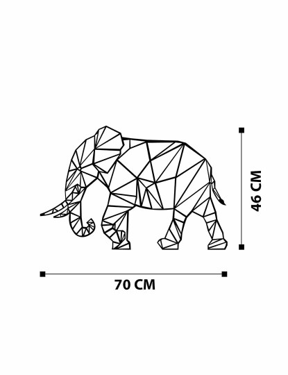 imagem de Decoração Parede Metal Geometric Elephant7