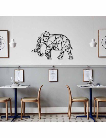 imagem de Decoração Parede Metal Geometric Elephant4