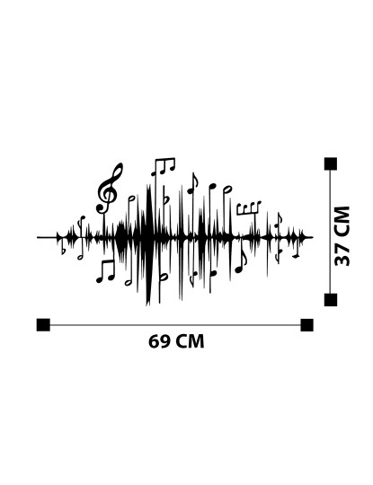 imagem de Decoração Parede Metal Musical Notes8