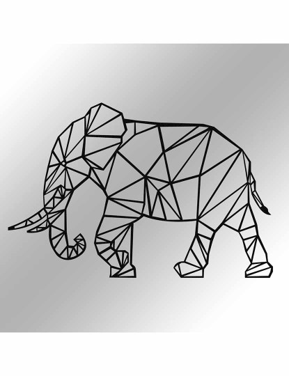 imagem de Decoração Parede Metal Geometric Elephant6