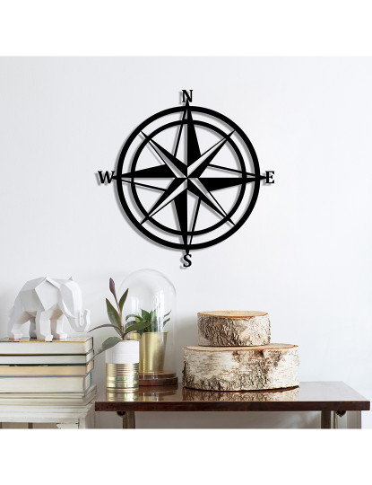 imagem de Decoração Parede Metal Compass1