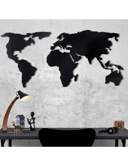 imagem de Decoração Parede Metal World Map Silhouette1