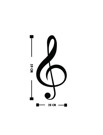 imagem de Decoração Parede Metal Treble Clef3