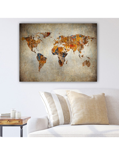 imagem de Tela World Map Brown1