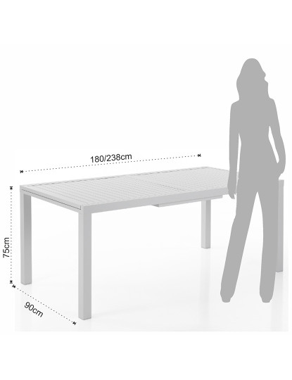 imagem de Mesa Extensível Nydri A Branco4