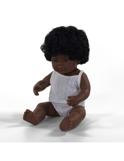 Boneca de papel - mulher afro-americana com um conjunto de roupas