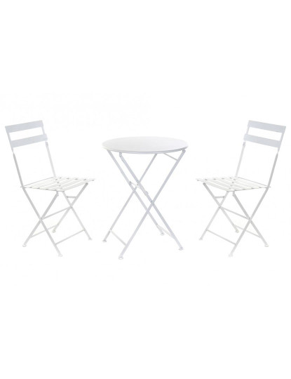 imagem de Mesa Conjunto 3 Metal  Dobr Vel Branco         1