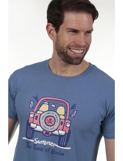 imagem de Pack de 3 T-Shirts Homem Rosa-Azul-Branco9