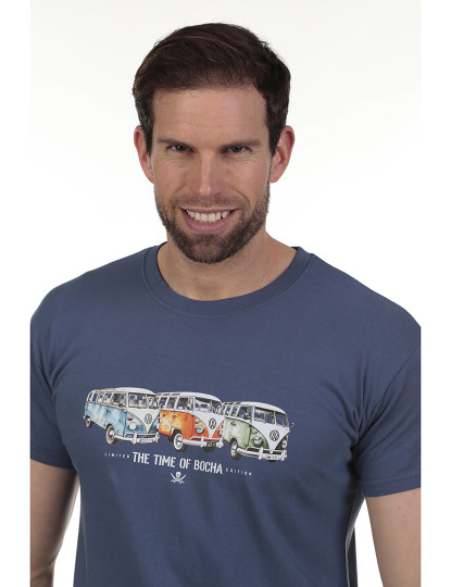 imagem de Pack de 3 T-Shirts Homem Azul-Verde-Branco8