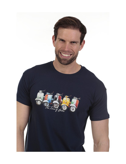 imagem de T-Shirt Homem Azul3