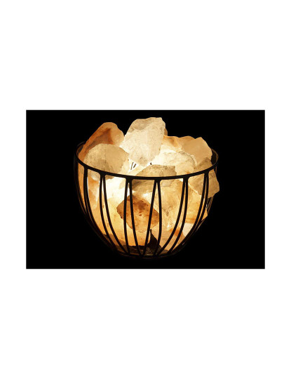 imagem de Candeeiro de Mesa de Metal Sal 23X23X17 Cesta Natural2