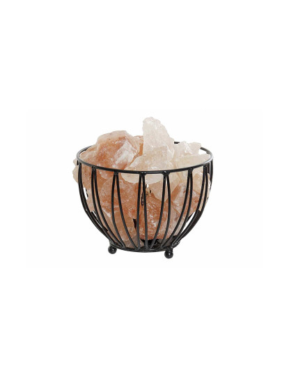 imagem de Candeeiro de Mesa de Metal Sal 23X23X17 Cesta Natural1