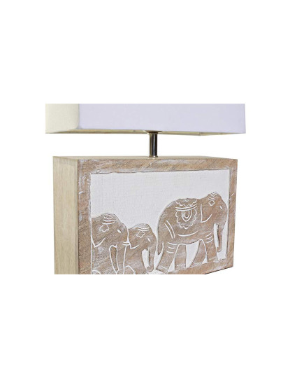 imagem de Candeeiro de Mesa Com Cabo Poliéster 33X12X41 Castanho3