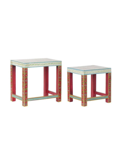 imagem de Conjunto Mesa Lateral 2 Cabo Acrílico 45X30X451
