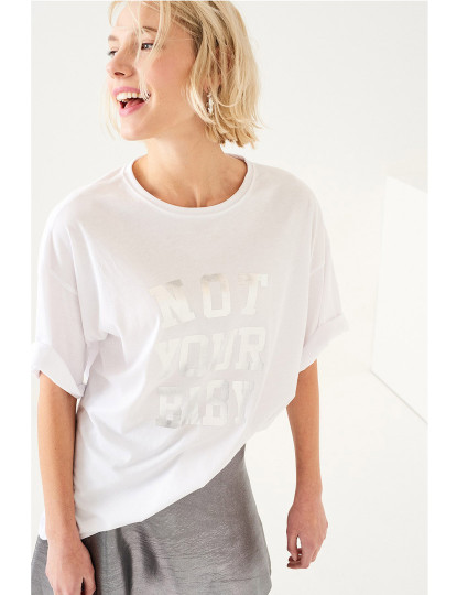 imagem de T-Shirt Shot Lettering Prata Branca3