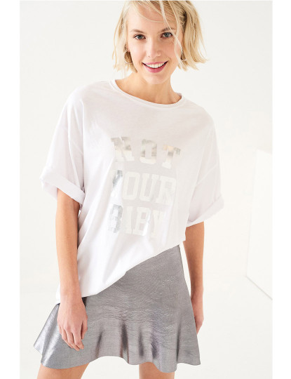 imagem de T-Shirt Shot Lettering Prata Branca1