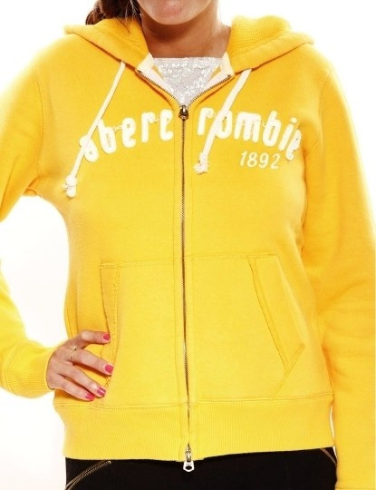 imagem de Sweatshirt C/ Fecho Abercrombie Amarelo & Branco3