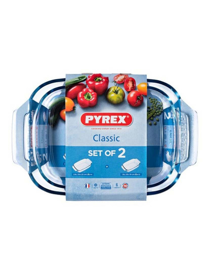 imagem de Conjunto de Travessas para Forno Pyrex Classic Transparente Vidro de Borosilicato (2 pcs)2