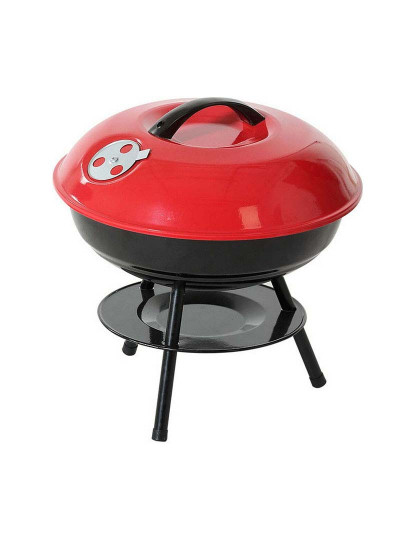 imagem de Barbecue Portátil Vermelho Preto2