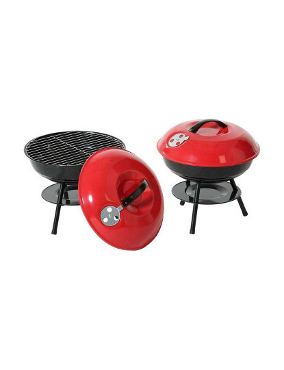 imagem de Barbecue Portátil Vermelho Preto3