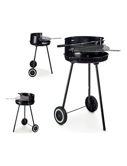 imagem de Barbecue a Carvão com Rodas Aço inoxidável Ferro3