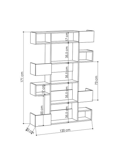 imagem de Estante Niho Oak, Anthracite4