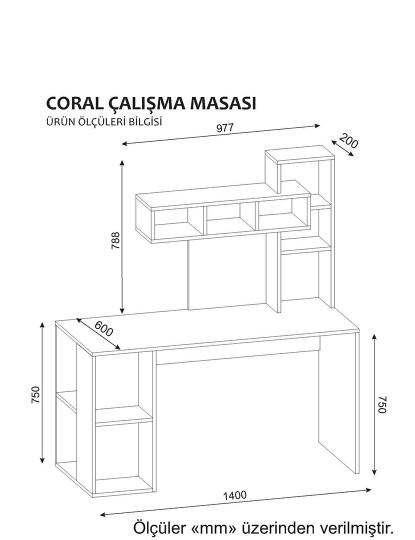 imagem de Mesa de Estudo Coral Branco Córdoba5