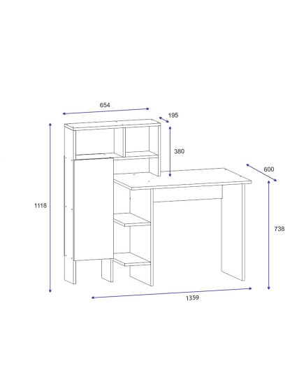 imagem de Mesa de Estudo Bugra Branco5