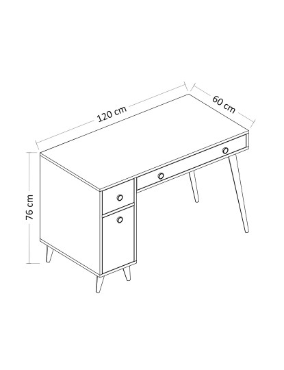 imagem de Mesa de Estudo Inarch Carvalho Branco5