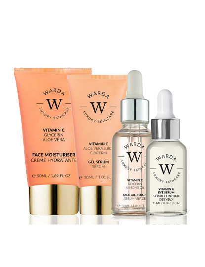 imagem de SKIN GLOW BOOST VITAMIN C HIDRATANTE 50m + VITAMIN C GLOW BOOST OIL-SERUM 30ml + SKIN GLOW BOOST VITAMIN C GEL SERUM 30ml + SKIN GLOW BOOST VITAMIN C EYE SERUM 15ml1