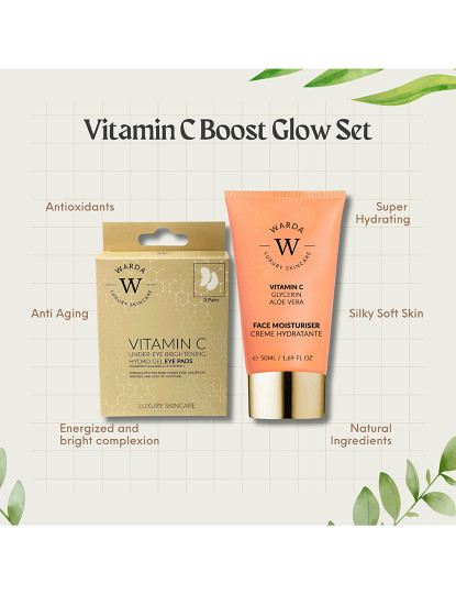 imagem de Warda - HYDRO GEL ILUMINADOR DE VITAMINA C SOB OLHOS x 3 + HIDRATANTE SKIN GLOW BOOST VITAMINA C 50ml2