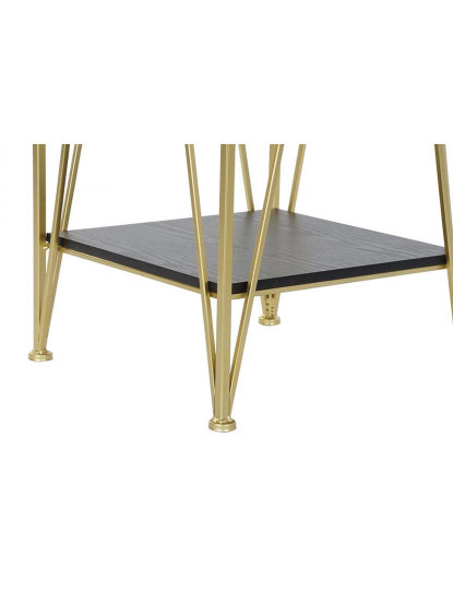 imagem de Mesa De Apoio Metal Madeira Dourado 3