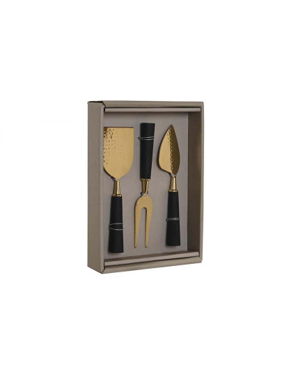 imagem de Conjunto Facas 3 Pcs Inox Resina Queso Dourado3