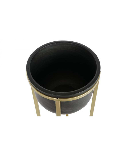 imagem de Vaso Set 2 Metal Preto 3