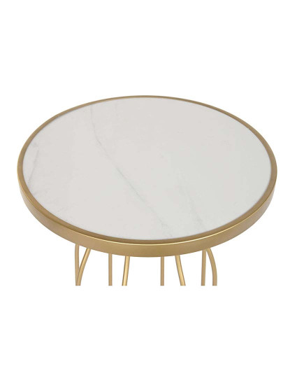 imagem de Mesa Apoio Metal Pizarra Dourado 2