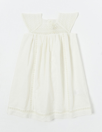 imagem de Vestido De Tecido De Menina Neck&Neck Creme 1